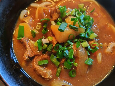 あまったカレーで簡単カレーうどん☆